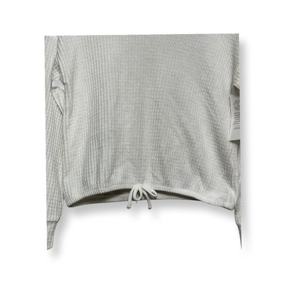 Treasure & Bond Blouse Long Sleeve Adjustable Drawstring Crew Neck White M NWT - Picture 3 of 9